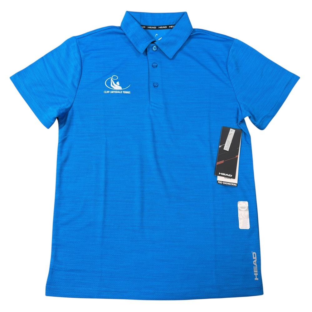 Head Men Skill Polo Directoire Blue Heather Cliff Drysdale Tennis T Shirt Size S